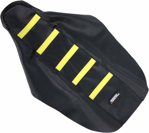 Moose Racing - Moose Racing Ribbed Seat Cover - Black/Yellow Ribbed - RM8502-331RT