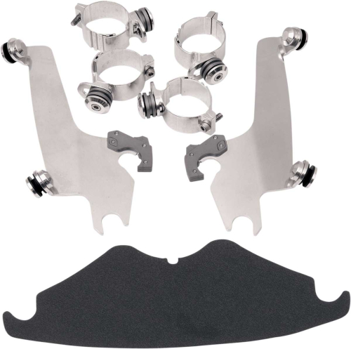 Memphis Shades - Memphis Shades Trigger-Lock Mount Kit for Sportshield Windshields - Polished - MEM8927