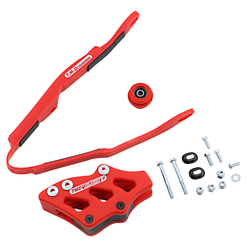 T.M. Designworks - T.M. Designworks Baja-Rally Chain Slide-N-Guide Kit - Red - HCP-H07-RD
