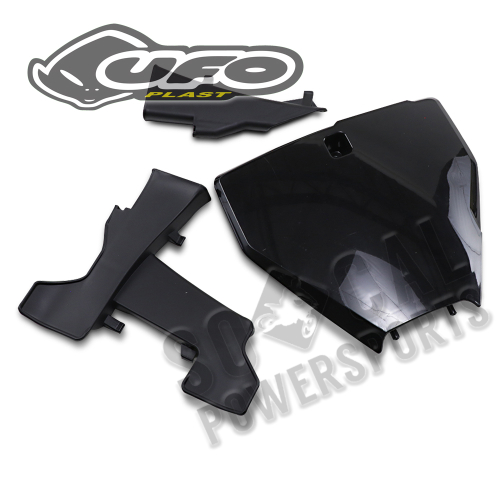 UFO Plastics - UFO Plastics Front Number Plate - Black - HU03395001