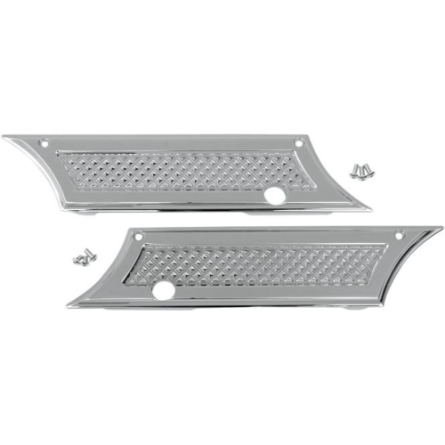 Eddie Trotta Designs - Eddie Trotta Designs Diamond Cut Saddlebag Latch Covers - Chrome - TC981