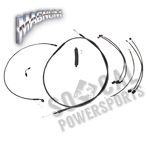 Magnum - Magnum Black XR Handlebar Installation Kit with Black Fittings for 12-14in. Ape - 486961