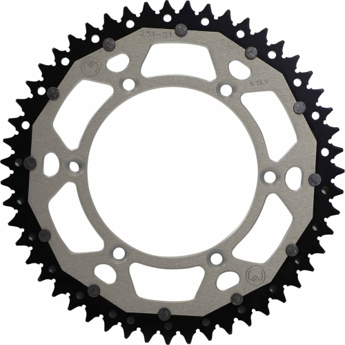 Moose Racing - Moose Racing Dual Rear Sprockets - Silver - 51T - 1210-251-51-11X