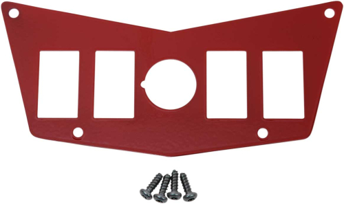 Moose Utility - Moose Utility Center 4 Switch Dash Plate - Red - 100-4393-PU