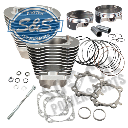 S&S Cycle - S&S Cycle 124in. Big Bore Kit - Black Powder-coat - 910-0469