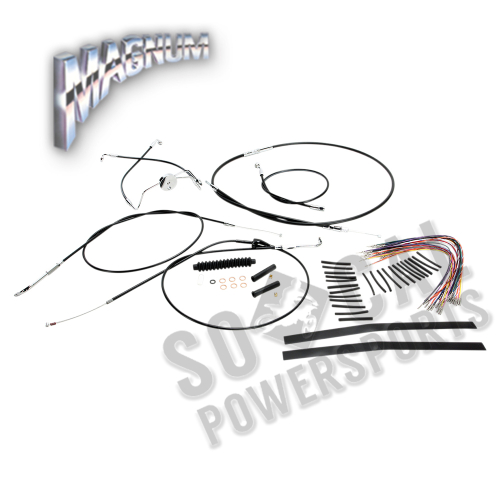 Magnum - Magnum Black Vinyl XR Handlebar Installation Kit for 15-17in. Ape - 489282
