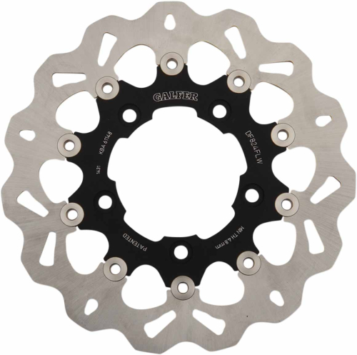 Galfer Brakes - Galfer Brakes Floating Wave Rotor - Full Floating with Black Carrier - DF824CW