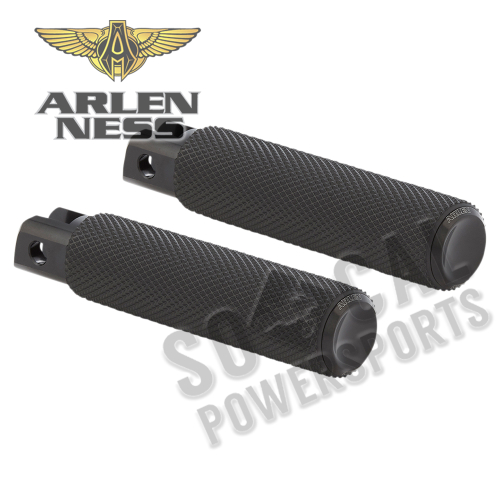 Arlen Ness - Arlen Ness Fusion Driver Footpegs - Knurled - Black - 07-942