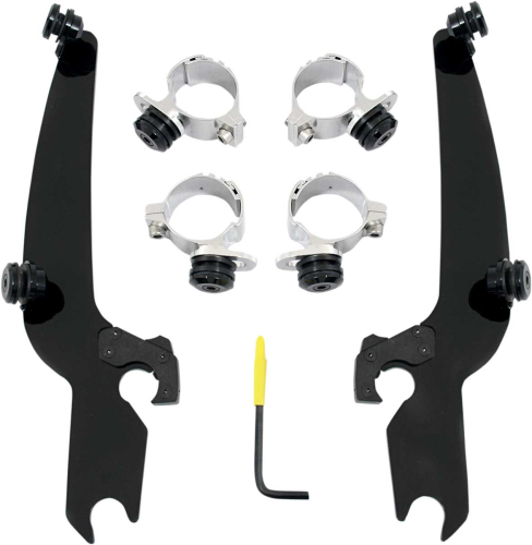 Memphis Shades - Memphis Shades Trigger-Lock Mount Kit for Sportshield Windshields - Polished - MEB1992