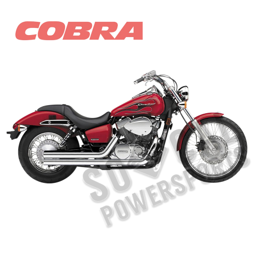 Cobra - Cobra Street Rod Exhaust - Straightcut - Chrome - 1721T