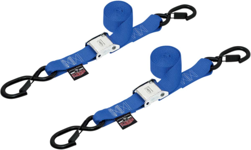 Powertye - Powertye 1 1/2in. Cam-Buckle with Safety Latch Hooks - Blue - 28623-S