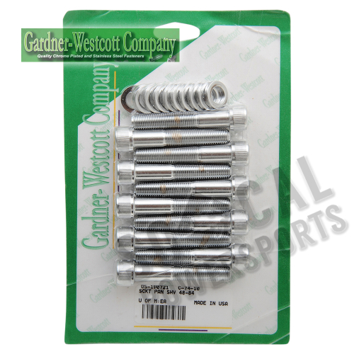 Gardner-Westcott - Gardner-Westcott Head Bolts - Chrome Socket Knurled - C-74-10