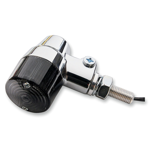 K&S Technologies - K&S Technologies Chrome Aluminum Marker Lights - Round #3 with Smoke Lens - Single Filament - 25-8604