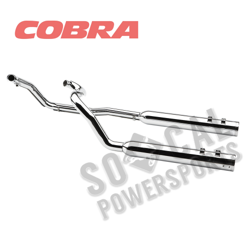 Cobra - Cobra True Dual Head Pipes - Chrome - 6251