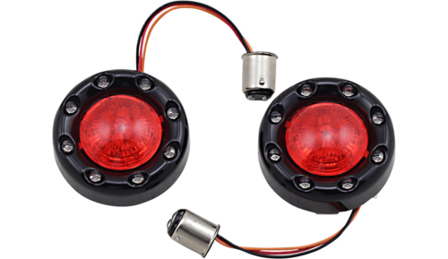 Custom Dynamics - Custom Dynamics Probeam Bullet Ringz 1157 Rear Turn Signal - Black Bezel/Red Lens - PB-BR-RR-IND-BR