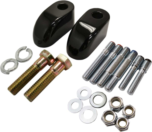Baron Custom Accessories - Baron Custom Accessories Handlebar Riser Adapters/Extensions - Black - BA-7416-01B