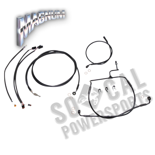 Magnum - Magnum Black XR Handlebar Installation Kit with Black Fittings for 12-14in. Ape - 486831