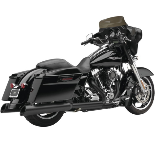 Cobra - Cobra Gen 2 Neighbor Haters Slip-On Mufflers with Upper Cut - Black with/Black Tip - 4.5in. - 6288RB