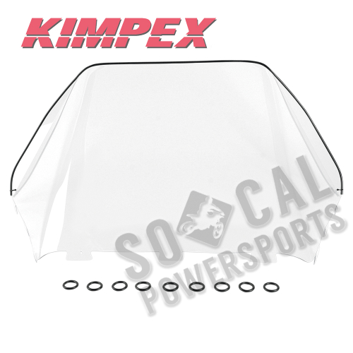 Kimpex - Kimpex Polycarbonate Windshield - Standard - 18in. - Black - 06-455-02B