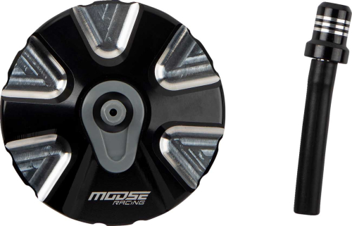 Moose Racing - Moose Racing Colored Gas Caps - Aluminum - Black - T03-5111BK