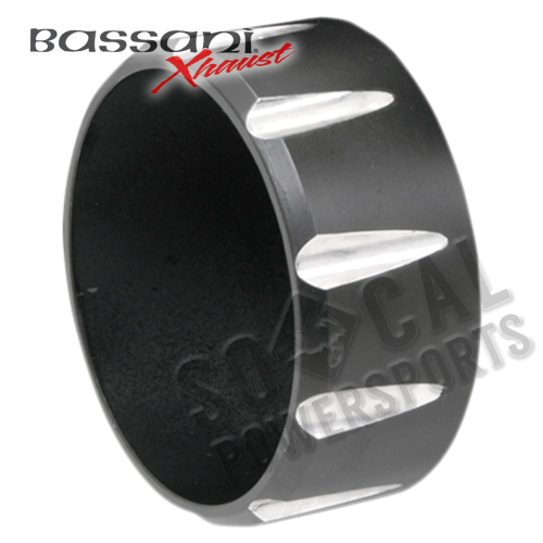 Bassani Manufacturing - Bassani Manufacturing Fluted Billet End Cap for 3in. Firepower Slip-Ons - Black - BE30T