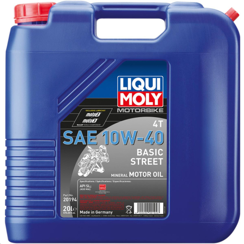 Liqui Moly - Liqui Moly 4T Mineral Street Motor Oil - 10W-40 - 20L - 20194
