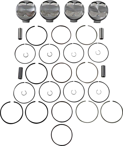 J.E. Pistons - J.E. Pistons FSR Piston Kit - 2.60mm Oversize to 76.00mm, 13.5:1 Compression - 247631