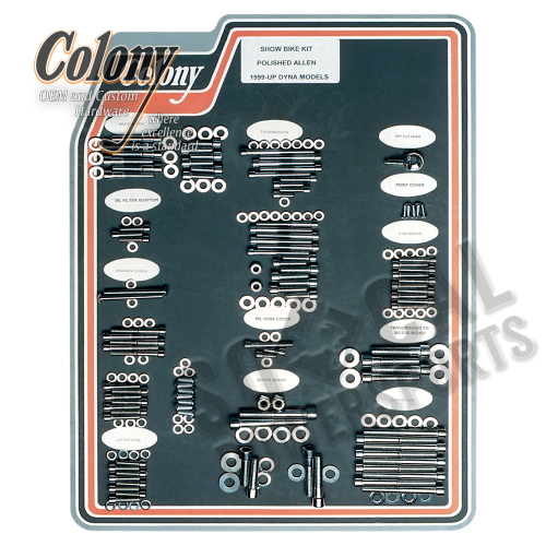Colony - Colony Complete Motor Polished Socket-Head Bolt Kit - 1000P