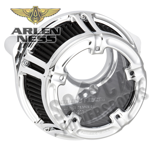 Arlen Ness - Arlen Ness Method Clear Sucker Air Cleaner Kit - Chrome - 18-971