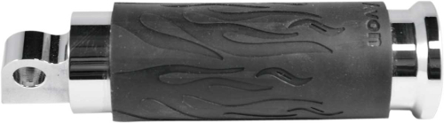 Avon Grips - Avon Grips Flame Texture Footpegs - Chrome - FP-FLA-80