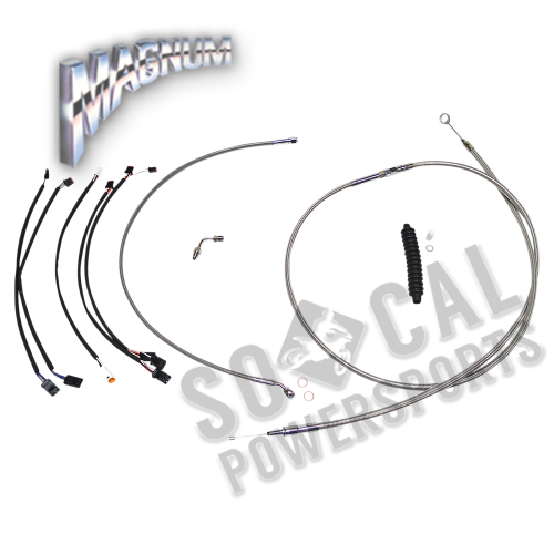 Magnum - Magnum Stainless Steel Handlebar Installation Kit with Chrome Fittings for 12-14in. Ape - 589961