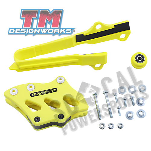 T.M. Designworks - T.M. Designworks Dirt Cross Multi-Purpose Chain Slide-N-Guide Kit FE2 Guide - Yellow - SCP-OR3-YL