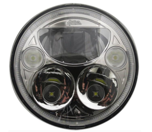 Custom Dynamics - Custom Dynamics 7in. TruBeam LED Headlamps and Passing Lamps - Round - Chrome - CDTB-7-C