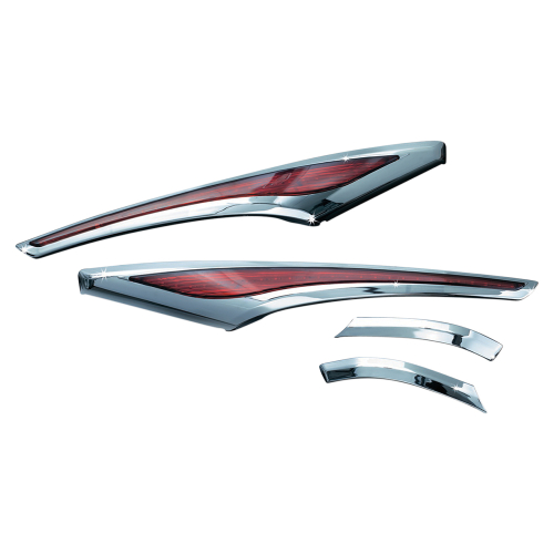 Kuryakyn - Kuryakyn LED Saddlebag Accent Swoops - Chrome with Red Lenses - 3232