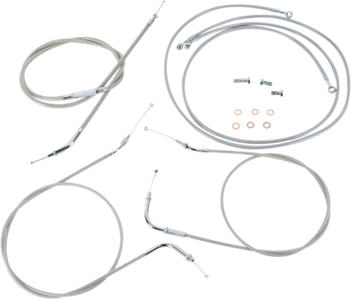 Baron Custom Accessories - Baron Custom Accessories Stainless Cable and Line Kit (+18in.) - BA-8021KT-18