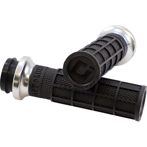 ODI - ODI Cable Throttle Lock-On Grip - Black/ Silver - V31HTW-BB-S
