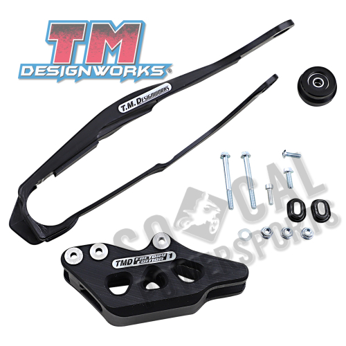 T.M. Designworks - T.M. Designworks Dirt Cross Multi-Purpose Chain Slide-N-Guide Kit FE1 Guide - Black - DCK-OR4-BK