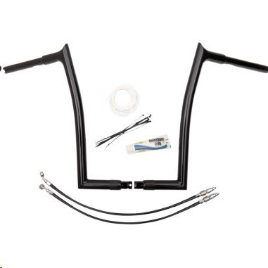 Fat Baggers, Inc. - Fat Baggers, Inc. 1-1/4in. EZ Install Handlebar Kit with Pointed Top Handlebars - Gloss Black - 909316-B