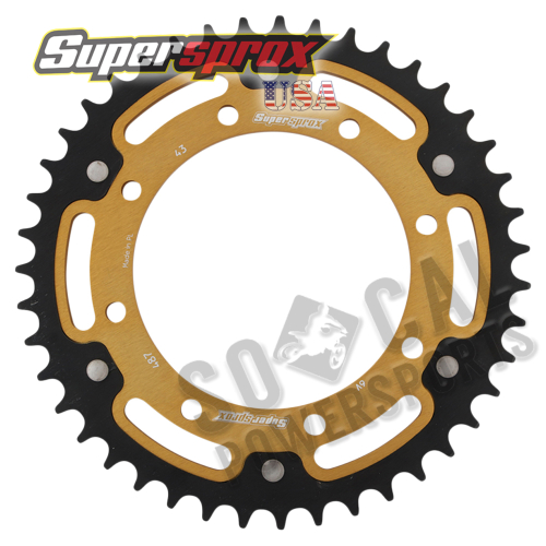 Supersprox - Supersprox Stealth Rear Sprocket - 43T - RST-487-43-GLD