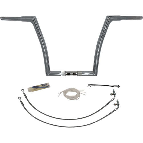 Fat Baggers, Inc. - Fat Baggers, Inc. 1-1/4in. EZ Install Handlebar Kit with Flat Top Handlebars - Chrome - 709314