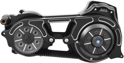 Belt Drives Ltd - Belt Drives Ltd 2in. Open Belt Drive Kit with 1-Piece Motor Plate - Black - EVO-16BH-2B