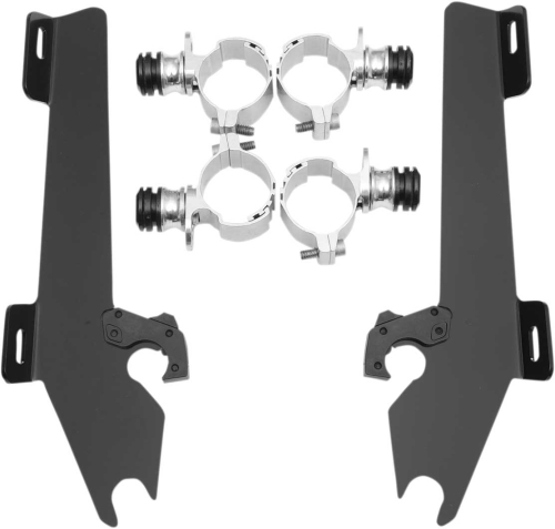 Memphis Shades - Memphis Shades Trigger-Lock Mount Kit for Batwing Fairing - Black - MEK1967