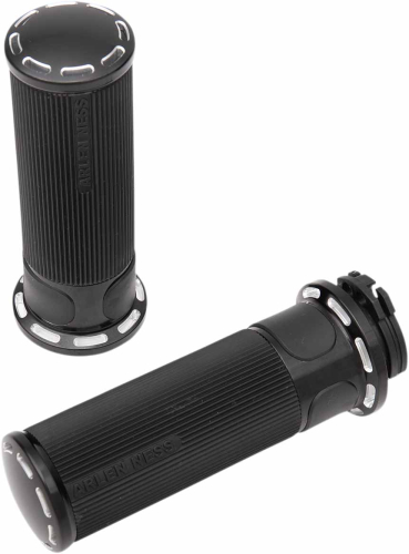 Arlen Ness - Arlen Ness Fusion Series Grips - Slot Track - Black - 07-301