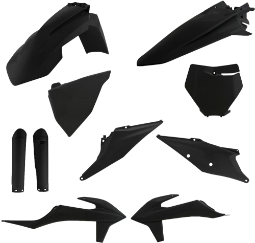 Acerbis - Acerbis Full Plastic Kit - Black Metallic - 2726497440