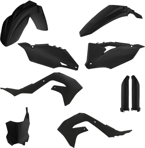 Acerbis - Acerbis Full Plastic Kit - Black Metallic - 2736297440