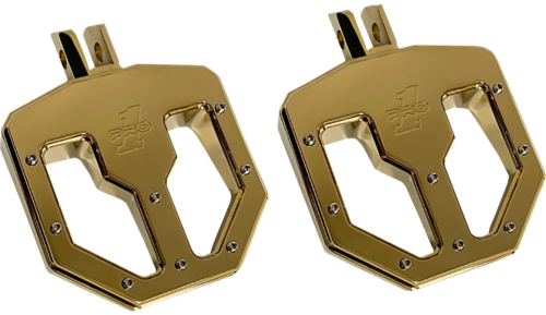 Pro-One Performance - Pro-One Performance BMX V1 Billet Footpeg - Gold (Titanium Nitride-Coated) - 500762TIN