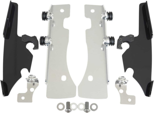 Memphis Shades - Memphis Shades Trigger-Lock Mount Kit for Fats/Slim Windshields - Black - MEB8981