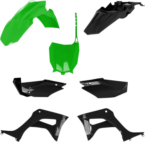 Acerbis - Acerbis Full Plastic Kit - Green/Black - 2861931089