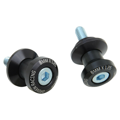 Driven Racing - Driven Racing 8mm Swingarm D Axis Spools - Black/Black - DXS-8.1 BK
