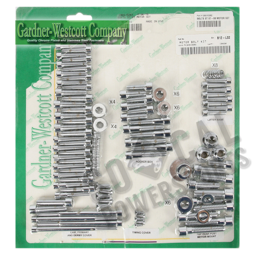 Gardner-Westcott - Gardner-Westcott Motor Chrome Steel Socket-Head Bolt Kit - P-96-76